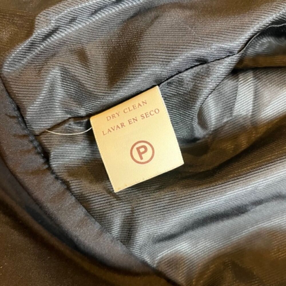 Perry Ellis Men's Black Jacket Zip+ Snap Size‎ Medium Poly Bomber - Picture 9 of 12